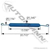 Automann 104.3046 Blue Hood Assist Spring for Peterbilt