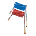 11-3400- 15ft Coiled Air Hose Red and Blue Kit W/ 40" Lead