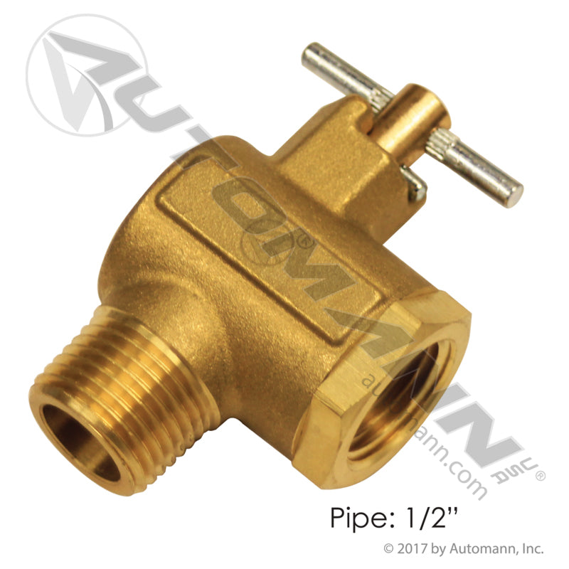 Automann 177.42488 1/2" Male to 1/2" Female NPT Ball Valve – Heavy Duty Truck & Trailer