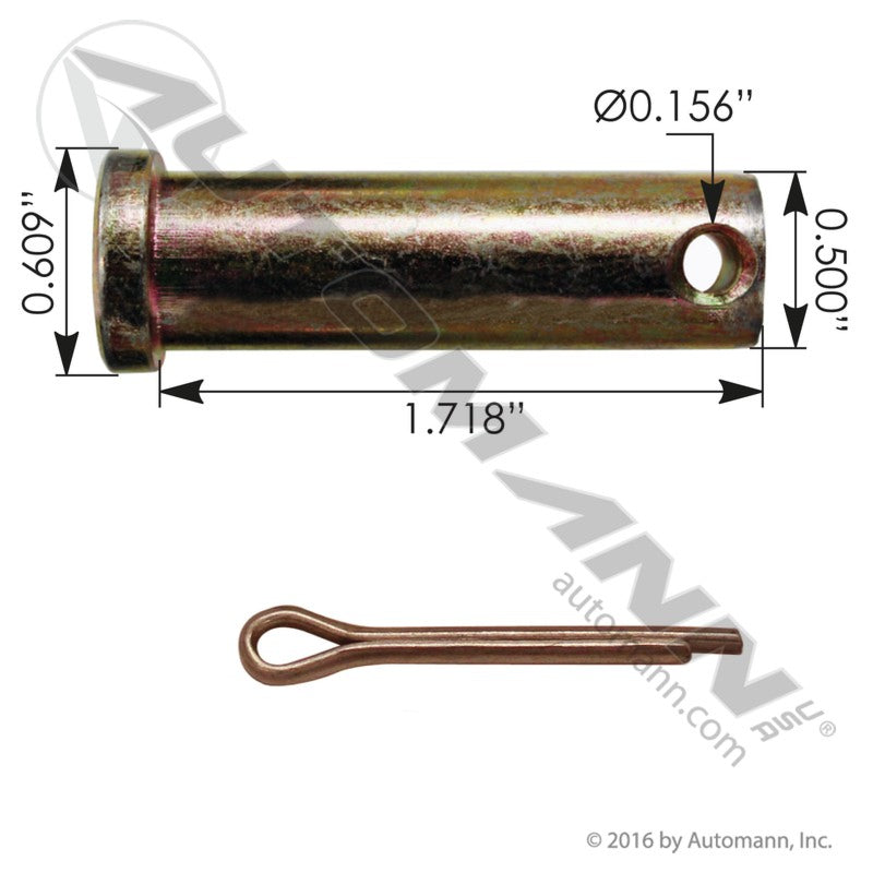 Automann 179.CP12 1/2" Brake Clevis Pin with Cotter Key