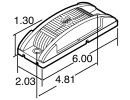 21002Y- Amber Incandescent Rectangular Light