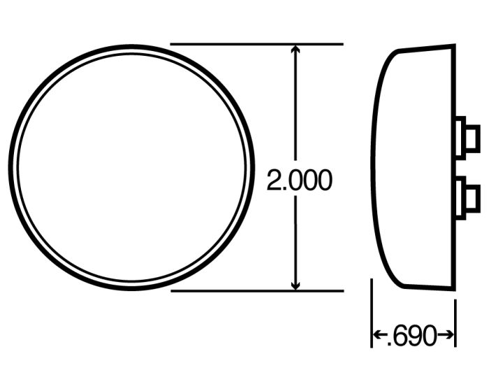 2" Clear 30 Series, Incandescent PL-10- 30200C