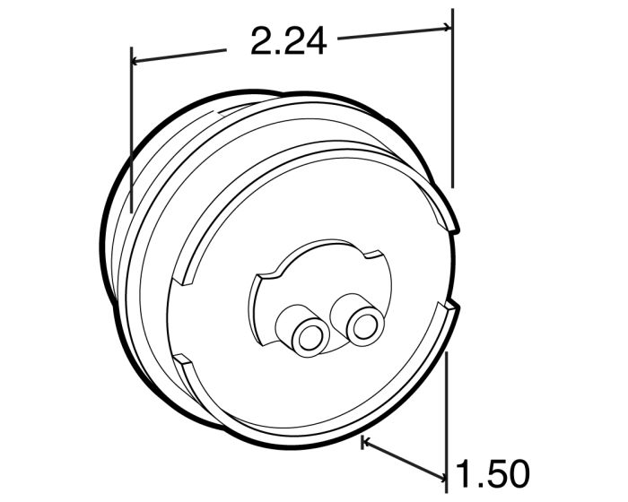 30275R- 2" Red LED Round Clearance Light