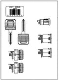Freightliner A22-48976-000 OEM Door, Ignition & Baggage Door Lock Set