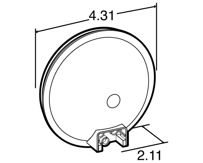 40244- 4" Incandescent Clear Round Back-Up Light