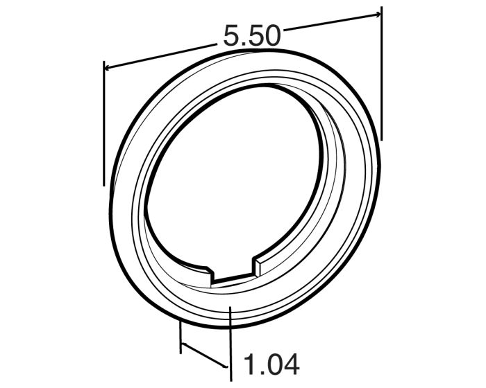 4" Open Back Round Grommet- 40700