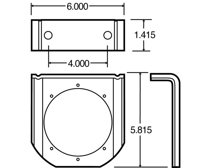 Round 40 Series Bracket Mount- 40720