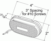 45933- Amber Two-Bulb Oval Pigtail-Type Clearance Marker Lights