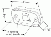 46783- Amber Two-Bulb Square-Corner Clearance Marker Lights