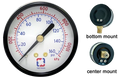 Tectran 80L25BM1C 2.5" Glycerin Filled Air Pressure Gauge 0-100 PSI Bottom Mount 1/4" NPT