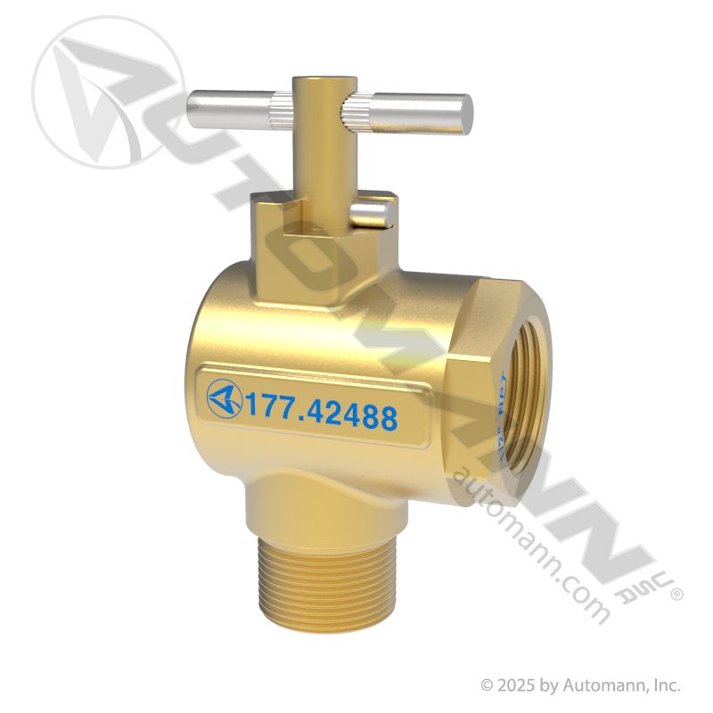 Automann 177.42488 1/2" Male to 1/2" Female NPT Ball Valve – Heavy Duty Truck & Trailer