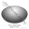 Automann 562.B1401SS Stainless Steel 4-Notch Front Hub Cap – 7/16" Lip