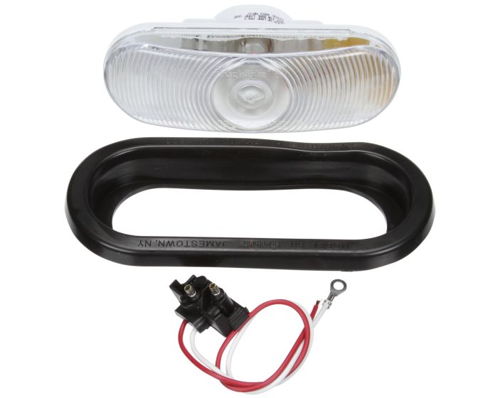 60004C- 6" Oval Clear Back Up Light w/ Grommet