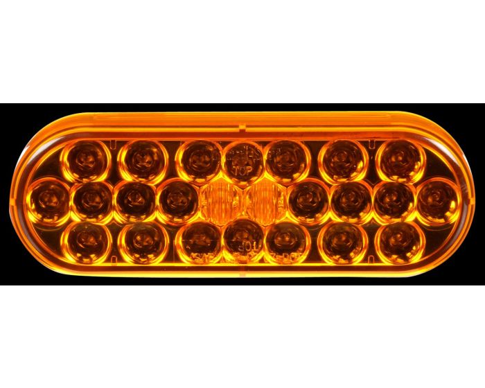 6" Oval LED Amber Front/Park/Turn Light- 6050A