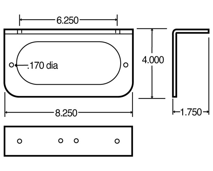 Oval Light Bracket Mount 60 Series- 60720