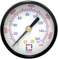 Tectran 80L25CB1C 2.5" Glycerin Filled Pressure Gauge 0-100 PSI Center Mount 1/4" NPT