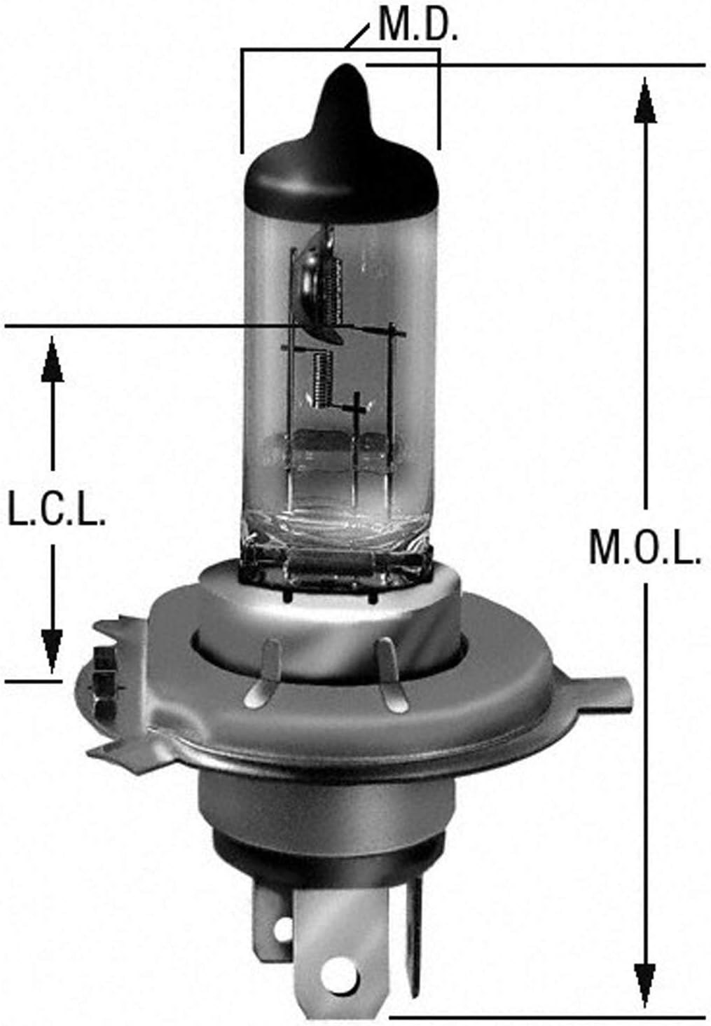 Wagner 9003 Standard Halogen Headlight Bulb – 12V 60/55W
