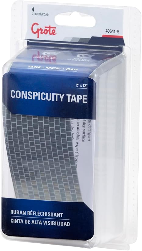 Grote 40641-5 Silver Conspicuity Tape – 2" x 12"