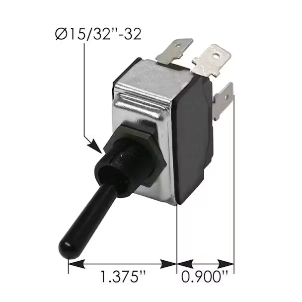MPGS-22041- ON/OFF Toggle Switch W/ 4 Pole