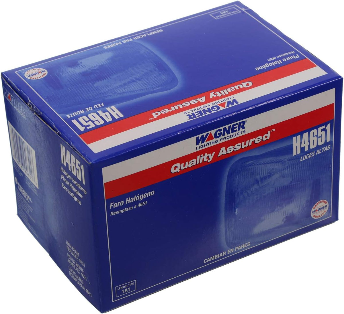 Wagner H4651 Halogen Sealed Beam Headlight – 12.8V, 50W