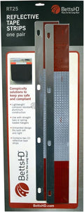 Betts RT25 Straight Aluminum Reflective Mud Flap Strips – Pair