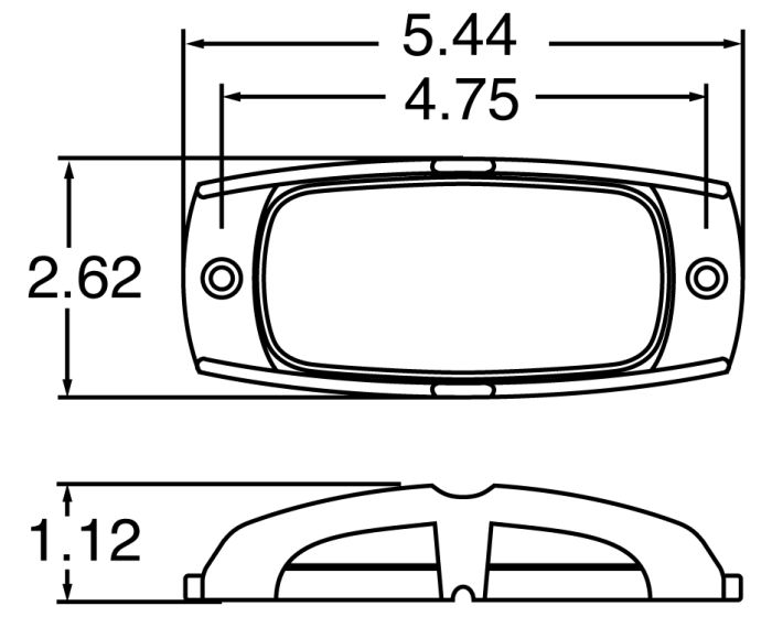 9179- Chrome Bracket Mount For Rectangular Lights