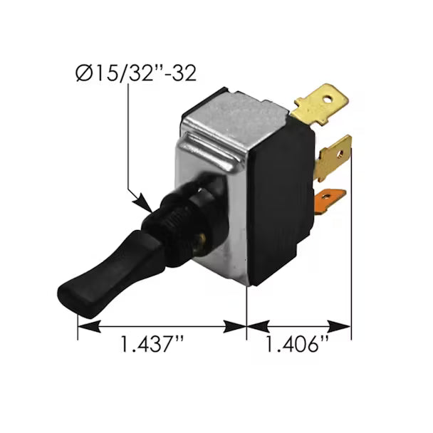 K301-222- Kenworth ON/OFF/ON Toggle Switch
