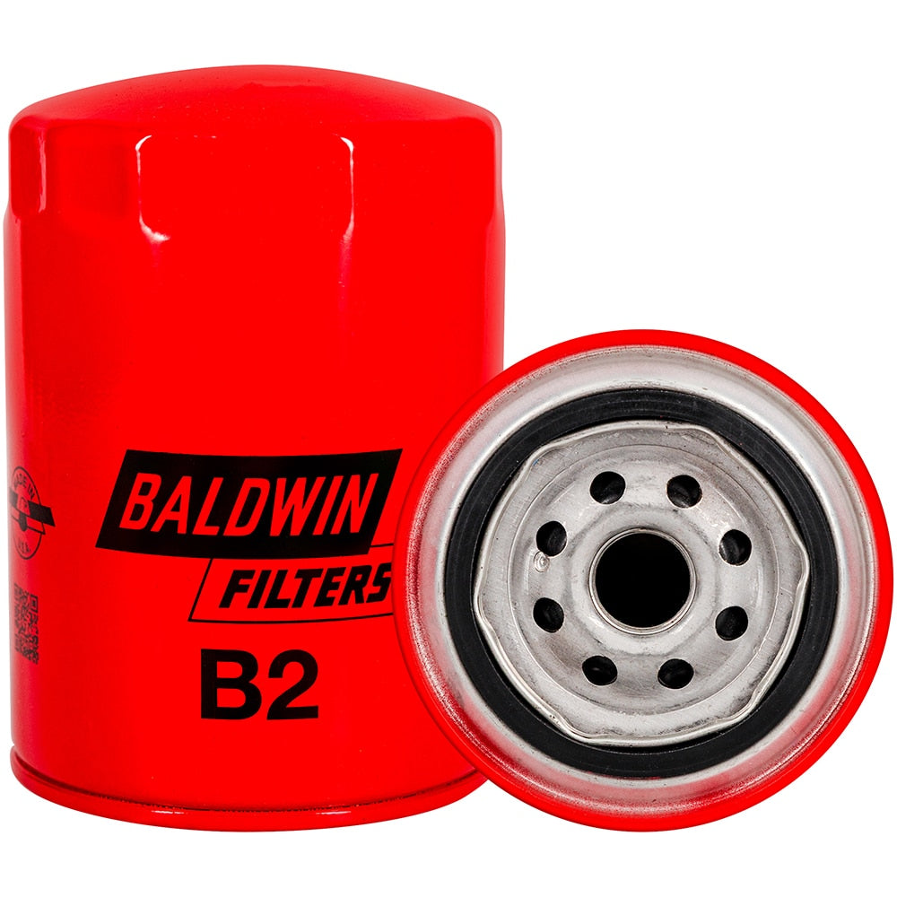 Baldwin B2 Full-Flow Lube Spin-On Oil Filter 3/4"-16 Thread 5-13/32"