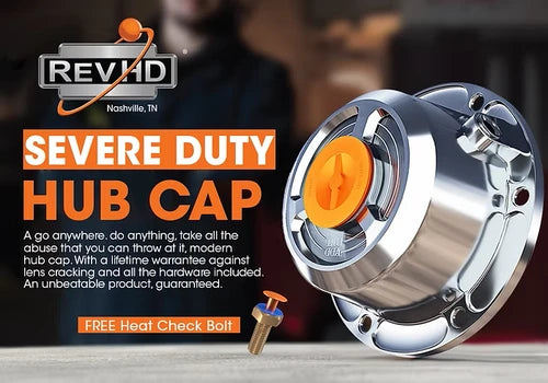 RevHD RHO-T03 Trailer Axle Hub Cap Kit – Oil Bath, 6-Bolt, 5.5" Bolt Circle