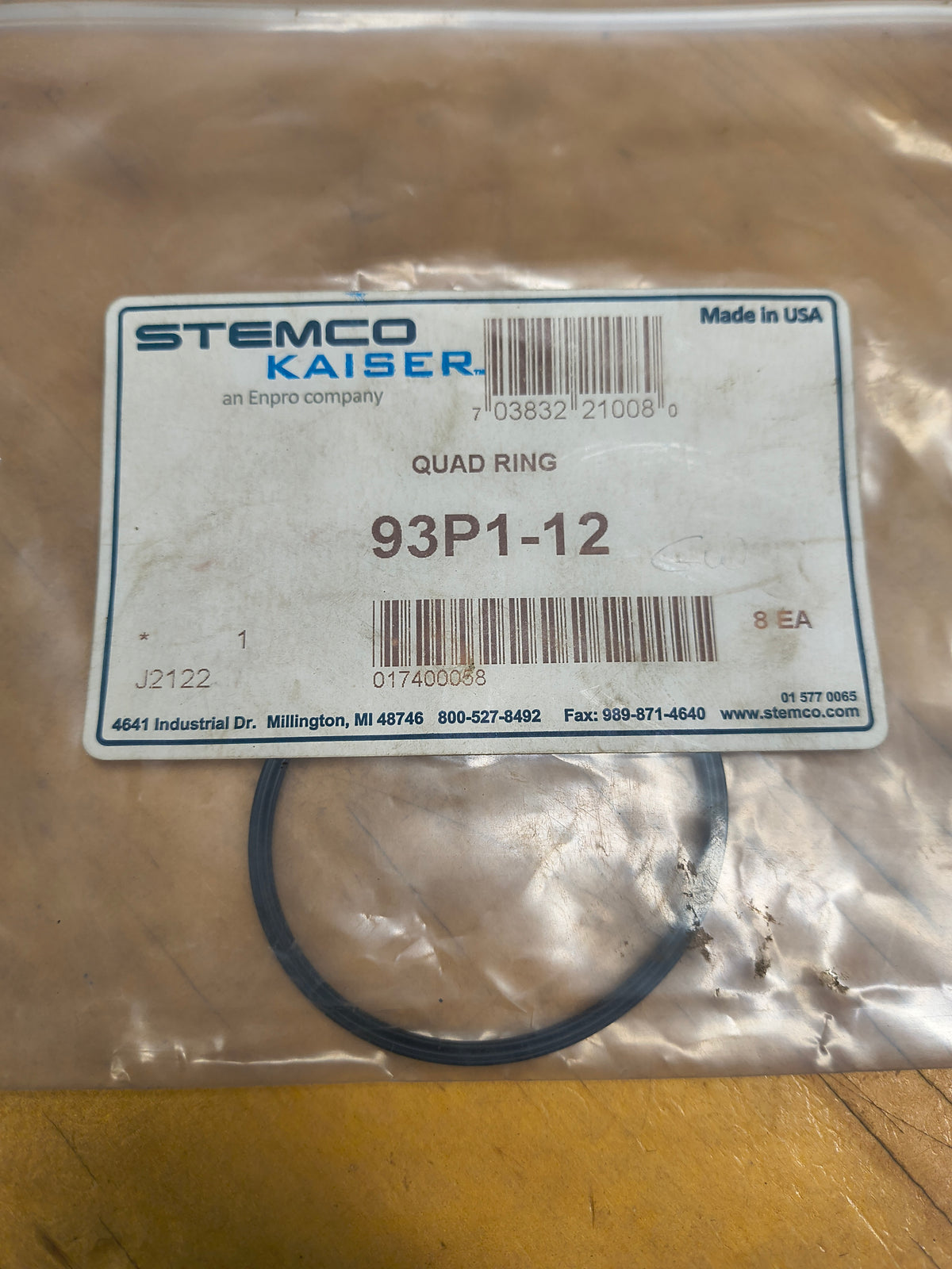 STEMCO 93P1-12 Wheel Hub Cap O-Ring – Quad Ring