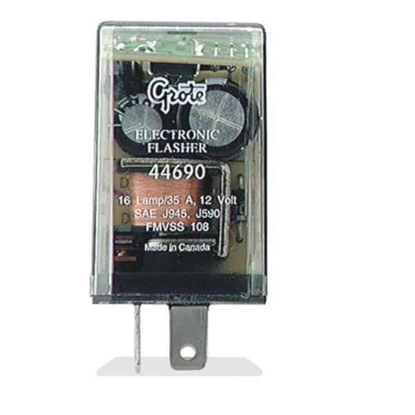Grote 44690 – 16-Lamp Electronic Flasher, 2-Pin, 12V