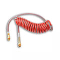 11-3380- 15ft Coiled Red Air Brake Hose 40" Lead