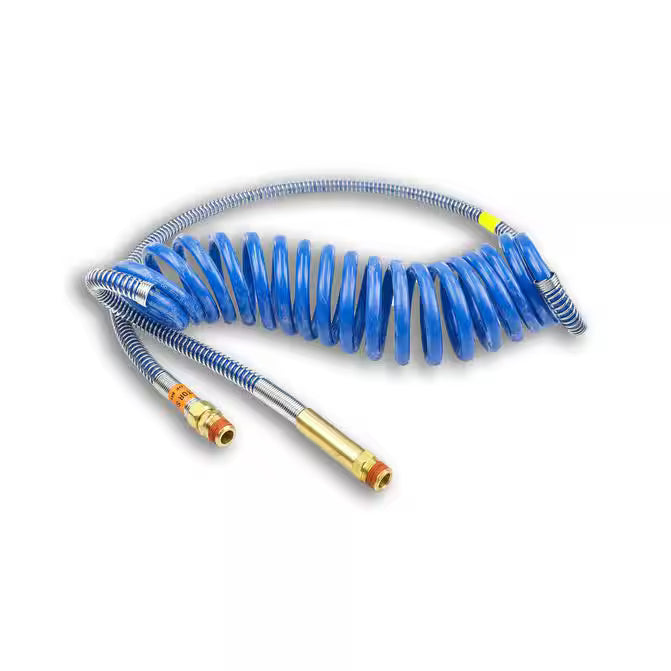 11-3390- 15ft Coiled Blue Air Brake Hose 40" Lead