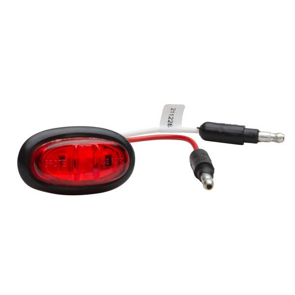 Grote 47972 MicroNova Red LED Clearance Marker Light with Grommet, 12V, PC Rated