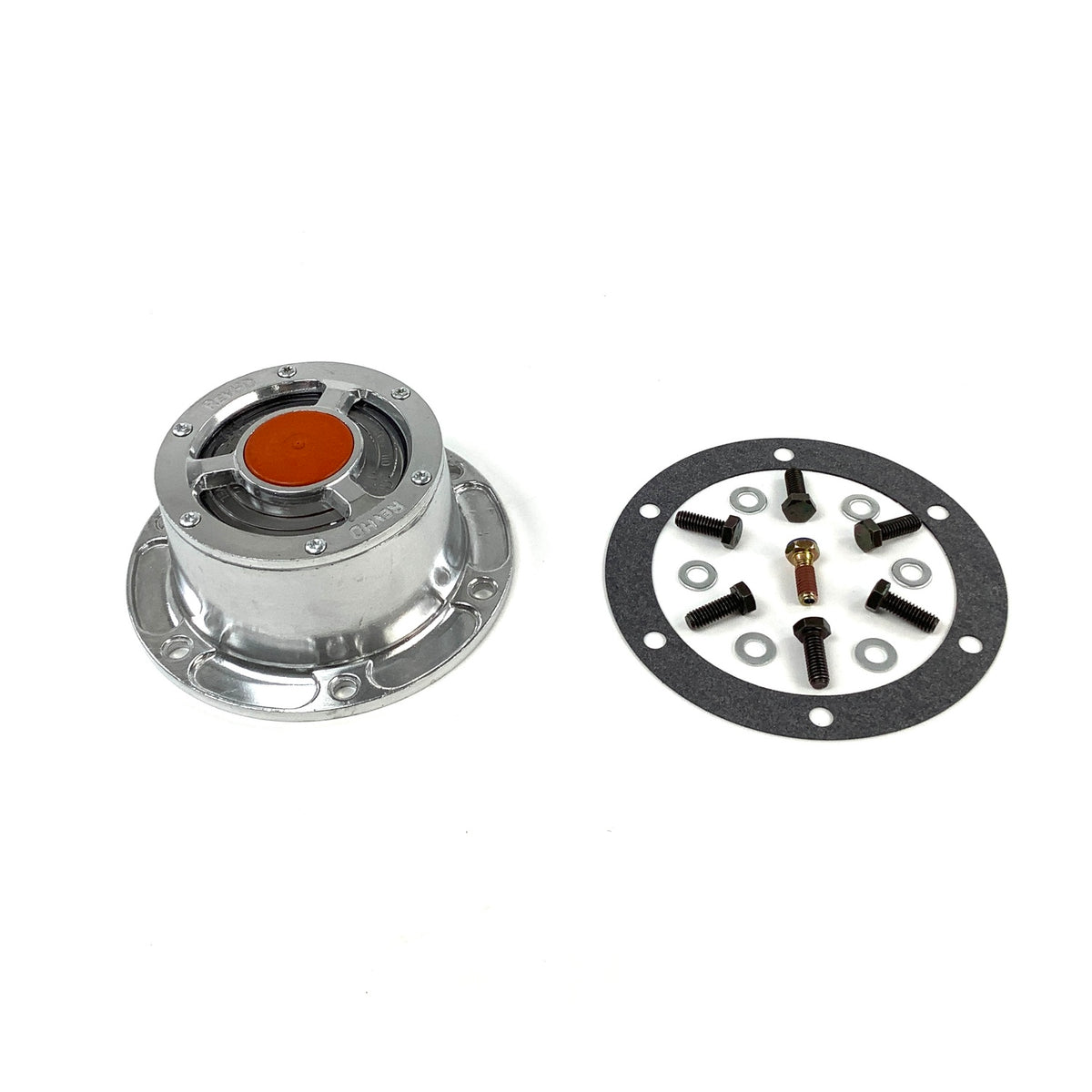 RevHD RHO-T03 Trailer Axle Hub Cap Kit – Oil Bath, 6-Bolt, 5.5" Bolt Circle