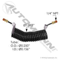 Automann KP155 Fifth Wheel Slider 54" Coiled Air Hose