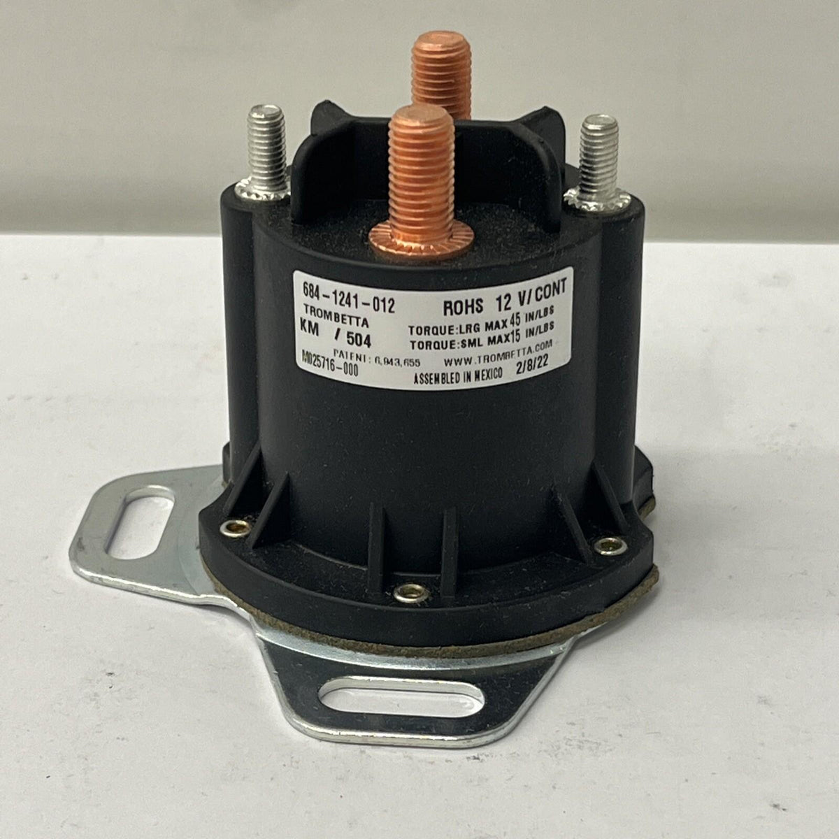 Trombetta 6841241212 High-Current 12V Relay with Hardware Kit