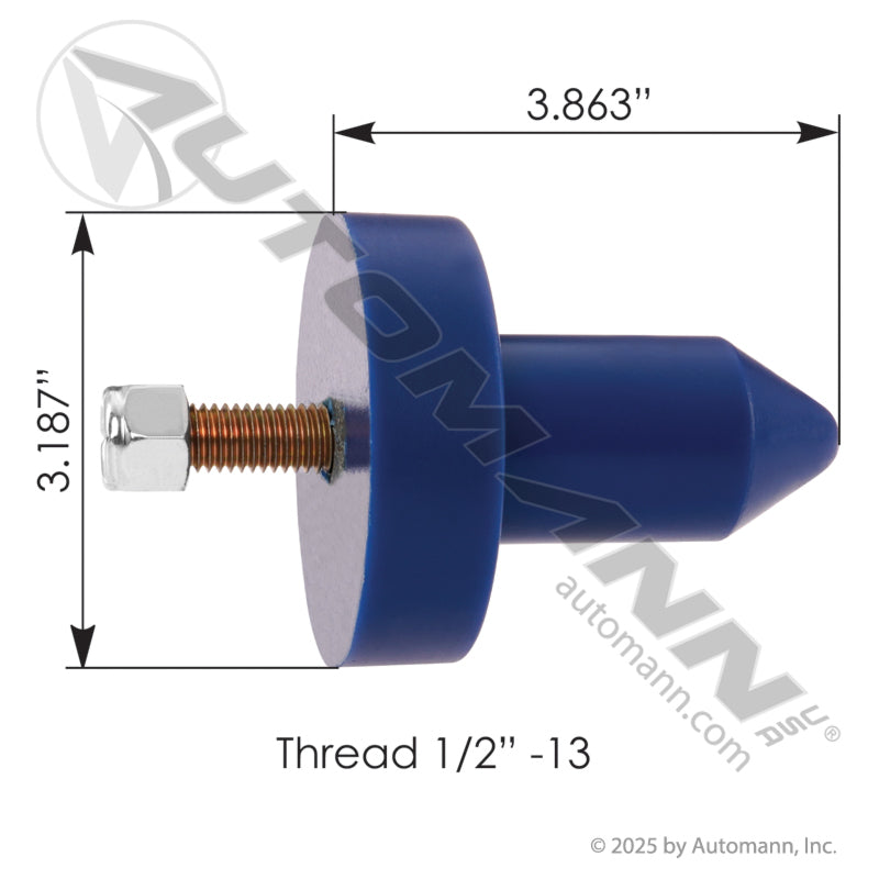 Automann M17402UB Polyurethane Hood Pin – Kenworth T600 T660 T800 W900