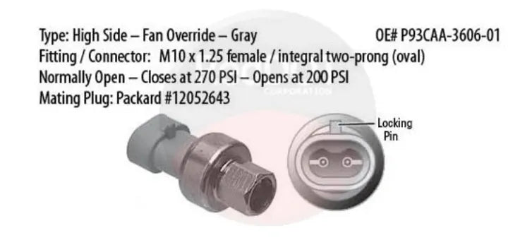 79PSL3-2- Peterbilt Fan Override Switch